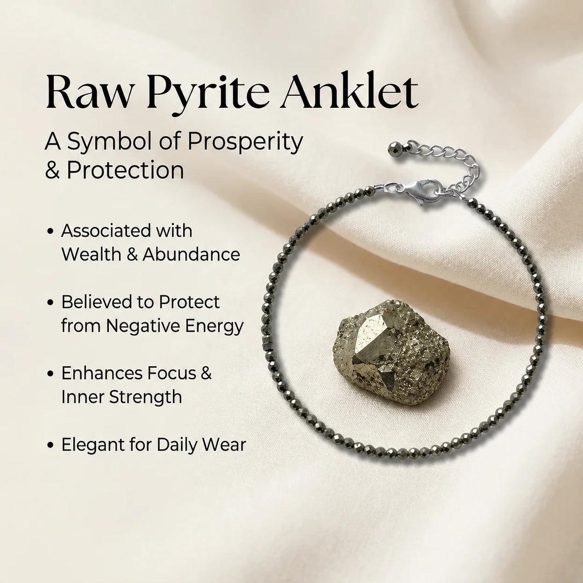 Mahalaxmi Pyrite Anklet For Wealth