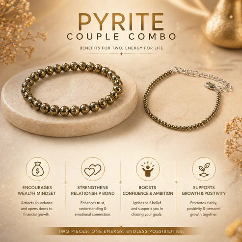 Pyrite Couple Combo – Bracelet & Anklet