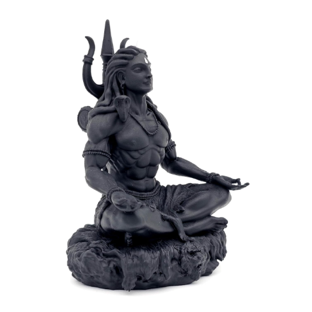 Adiyogi Shiv Statue Dhyan Mudra Car Dashboard