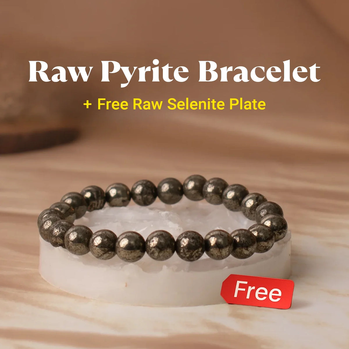 Raw Pyrite bracelet (Stone of Wealth)