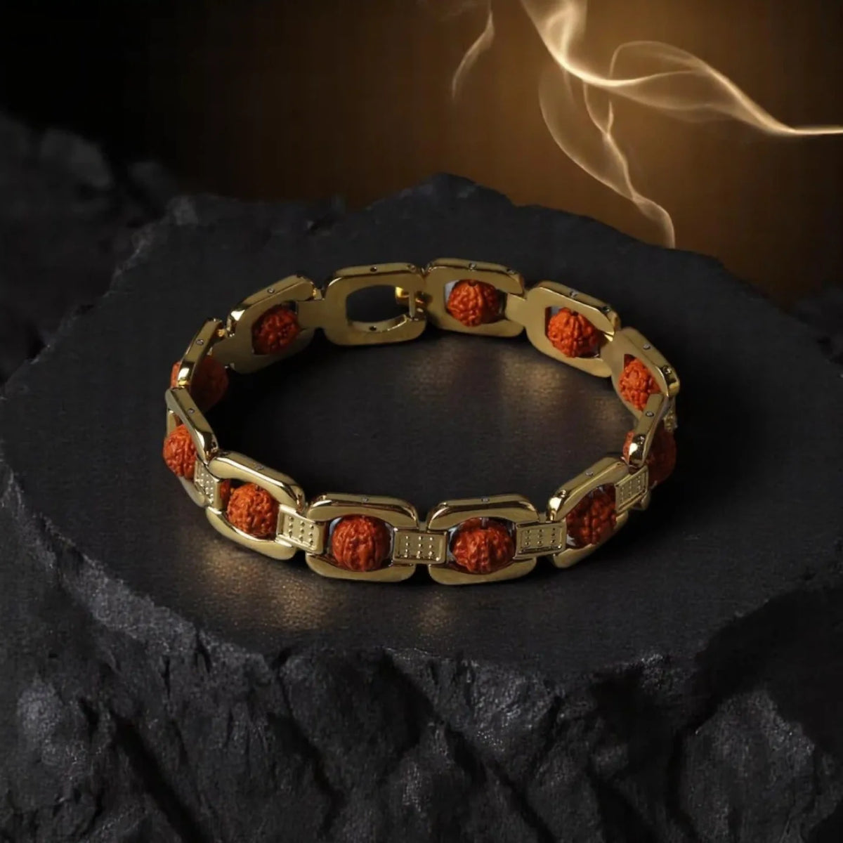 Gold Plated Essential Rudraksha Bracelet