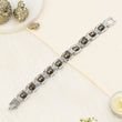 Silver Plated Pyrite Bracelet