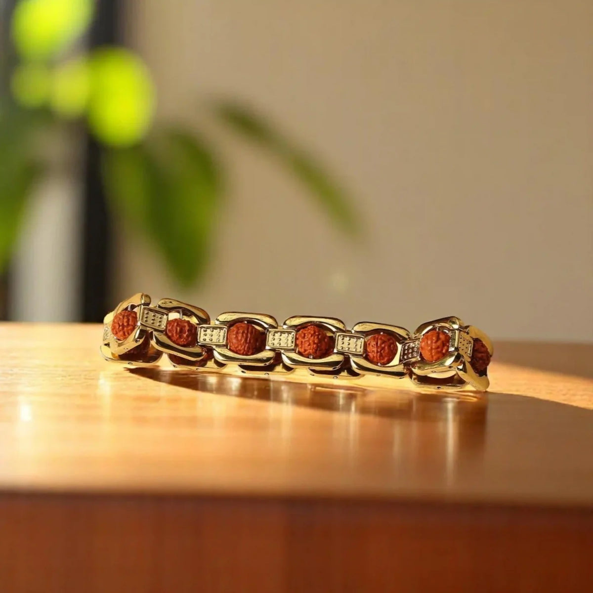 Gold Plated Essential Rudraksha Bracelet