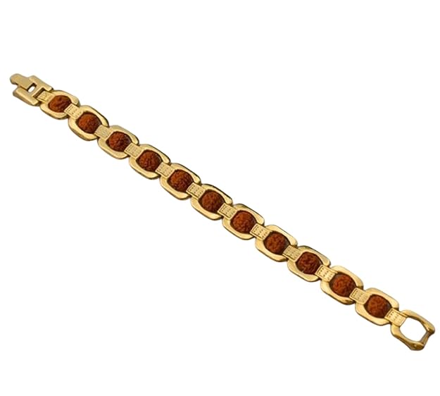 Gold Plated Essential Rudraksha Bracelet