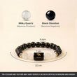 Scorpio (वृश्चिक राशि) Zodiac Black Obsidian & Milky Quartz Bracelet