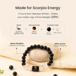 Scorpio (वृश्चिक राशि) Zodiac Black Obsidian & Milky Quartz Bracelet