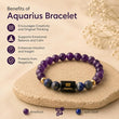 Aquarius (कुंभ राशि) Zodiac Amethyst & Lapis Lazuli Bracelet