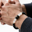 Scorpio (वृश्चिक राशि) Zodiac Black Obsidian & Milky Quartz Bracelet