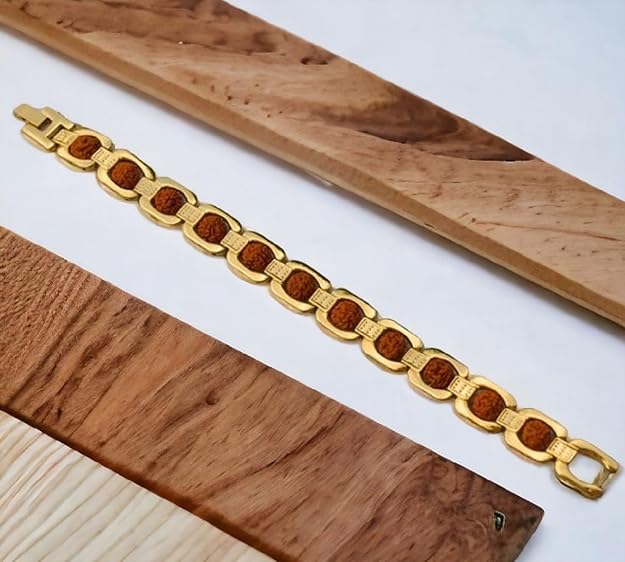 Gold Plated Essential Rudraksha Bracelet