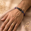Aquarius (कुंभ राशि) Zodiac Amethyst & Lapis Lazuli Bracelet