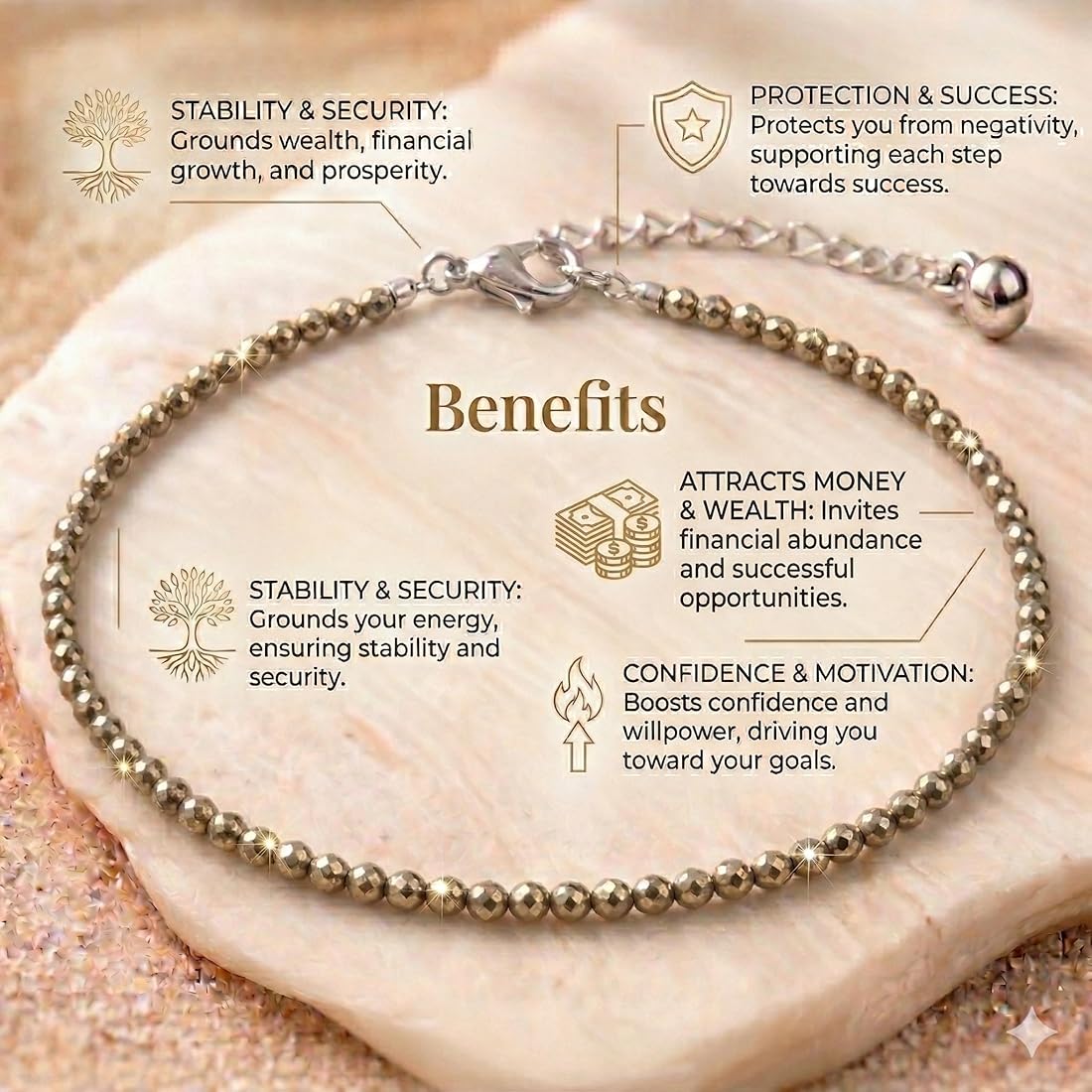Mahalaxmi Pyrite Anklet For Wealth