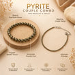 Pyrite Couple Combo – Raw Bracelet & Anklet for Wealth