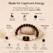 Capricorn (मकर राशि) Zodiac Garnet & Milky Quartz Bracelet