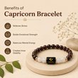 Capricorn (मकर राशि) Zodiac Garnet & Milky Quartz Bracelet