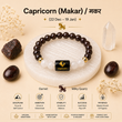 Capricorn (मकर राशि) Zodiac Garnet & Milky Quartz Bracelet