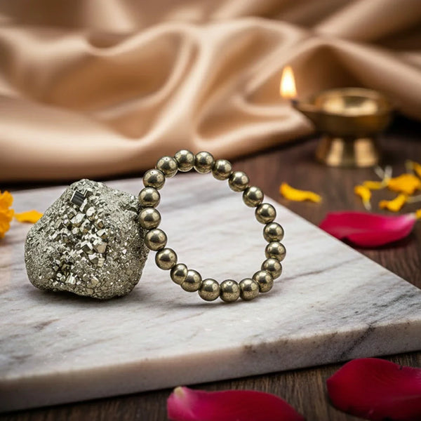 Raw Pyrite bracelet (Stone of Wealth)