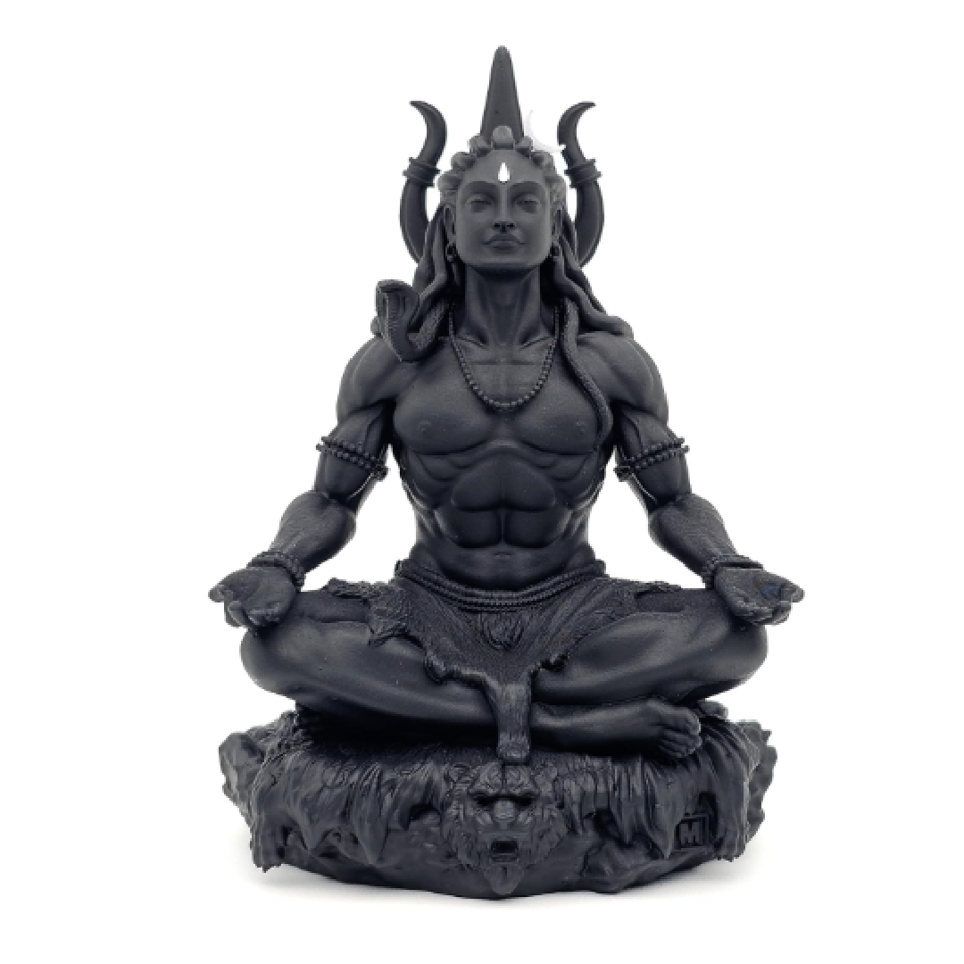 Adiyogi Shiv Statue Dhyan Mudra Car Dashboard