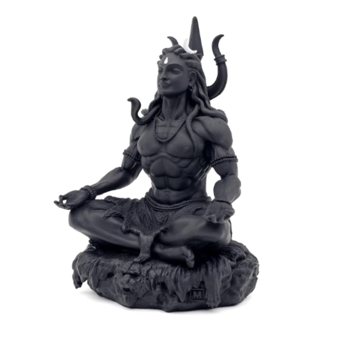 Adiyogi Shiv Statue Dhyan Mudra Car Dashboard