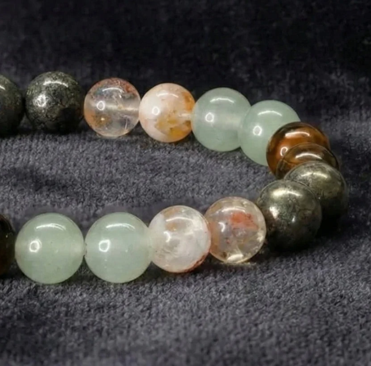 Money Magnet Fusion Band - Pyrite, Tiger Eye, Citrine & Aventurine
