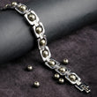 Silver Plated Pyrite Bracelet