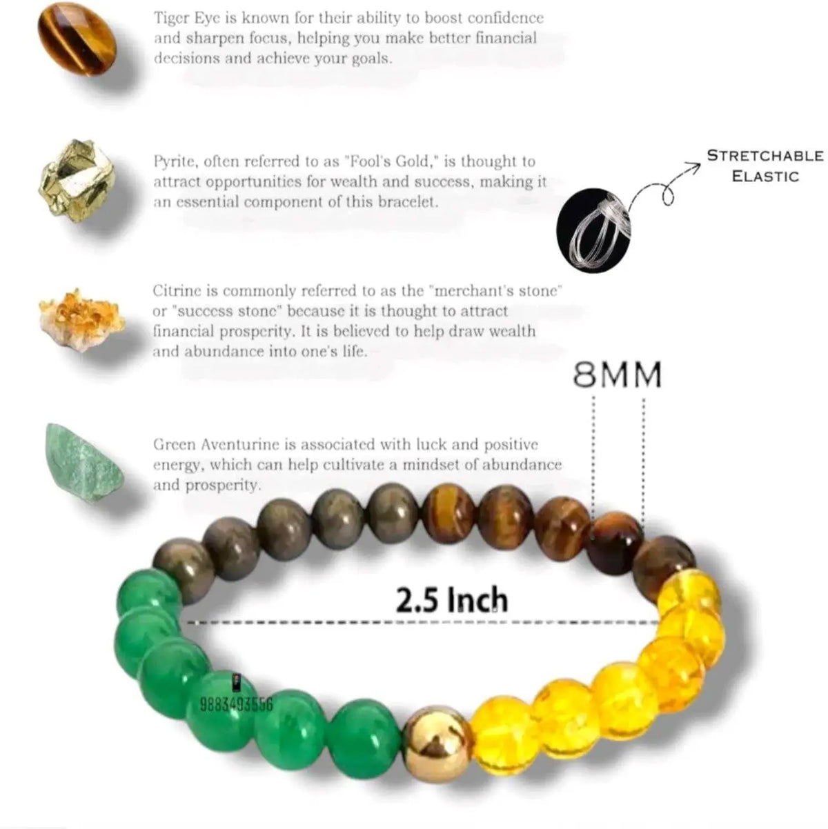 Money Magnet - Tiger Eye, Citrine, Aventurine